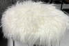 Picture of DAMAR Round Fur Stool with Metal Legs