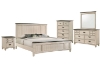 Picture of CHARLES Antique Bedroom Combo Set in Queen Size - 5PC Combo