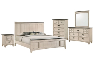 Picture of CHARLES Antique Bedroom Combo Set in Queen Size - 5PC Combo