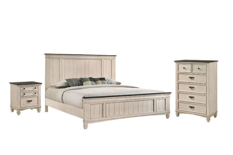 Picture of CHARLES Antique Bedroom Combo Set in Queen Size - 3PC Combo