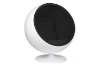 Picture of REPLICA Fiber Glass & Cashmere BALL Chair (White Shell with Black Cashmere Interior)