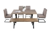 Picture of GALLOP 6PC Dining Set - (1 Dining Table + 1 Bench + 4 Armless Dining Chairs)