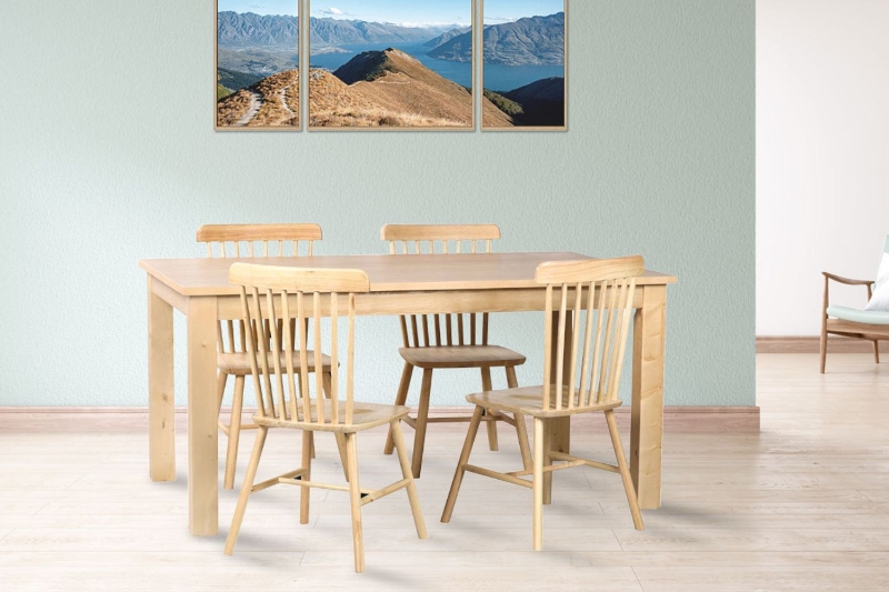 Picture of VICTOR 55"/63" 5PC/7PC Dining Set (Natural)