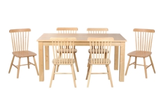 Picture of VICTOR 7PC  Dining Set (Natural) -  63 inches Table