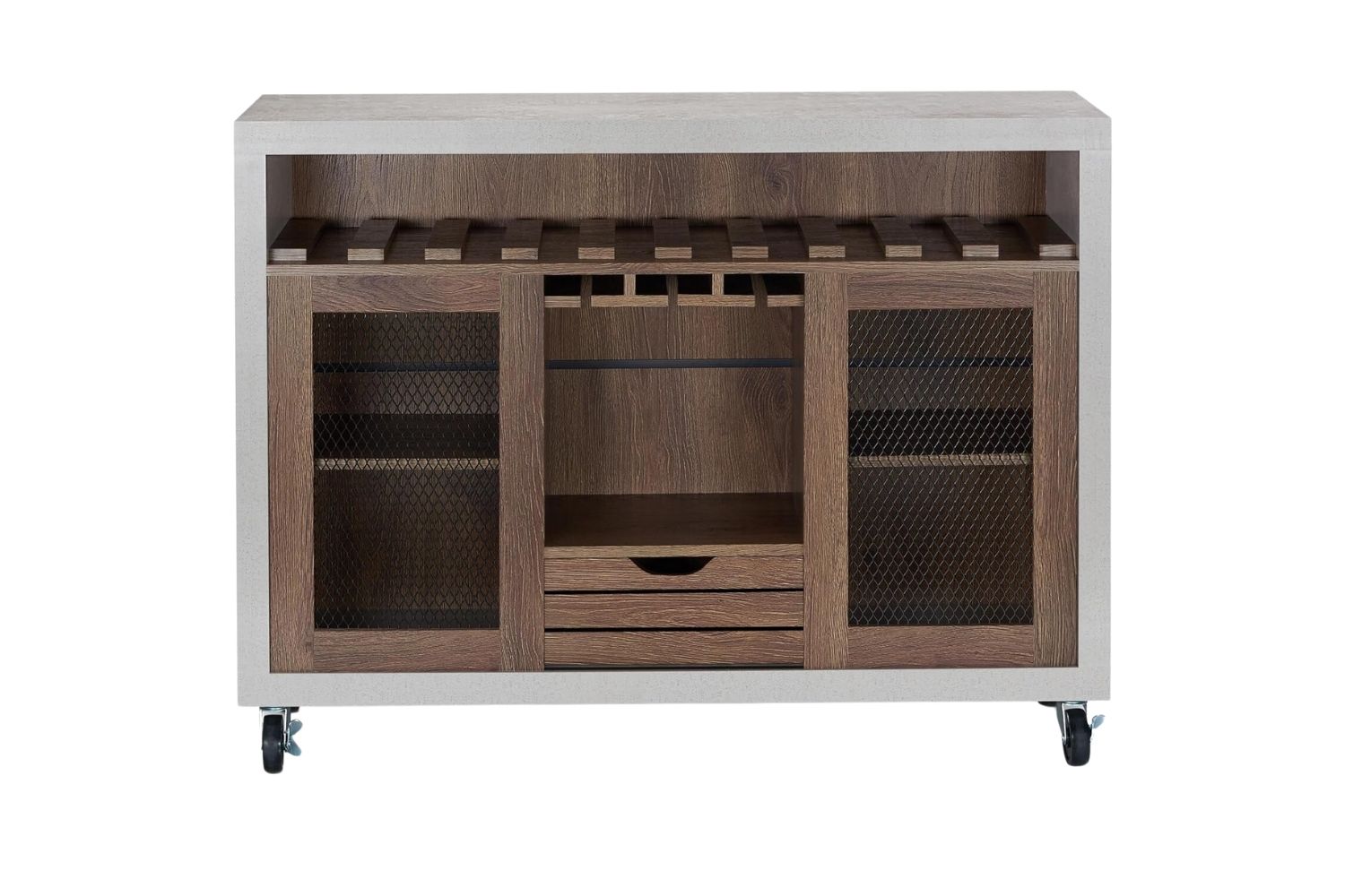 Coffee Bar Cabinet with Fridge Space, Liquor Wine Bar Cabinets with ...