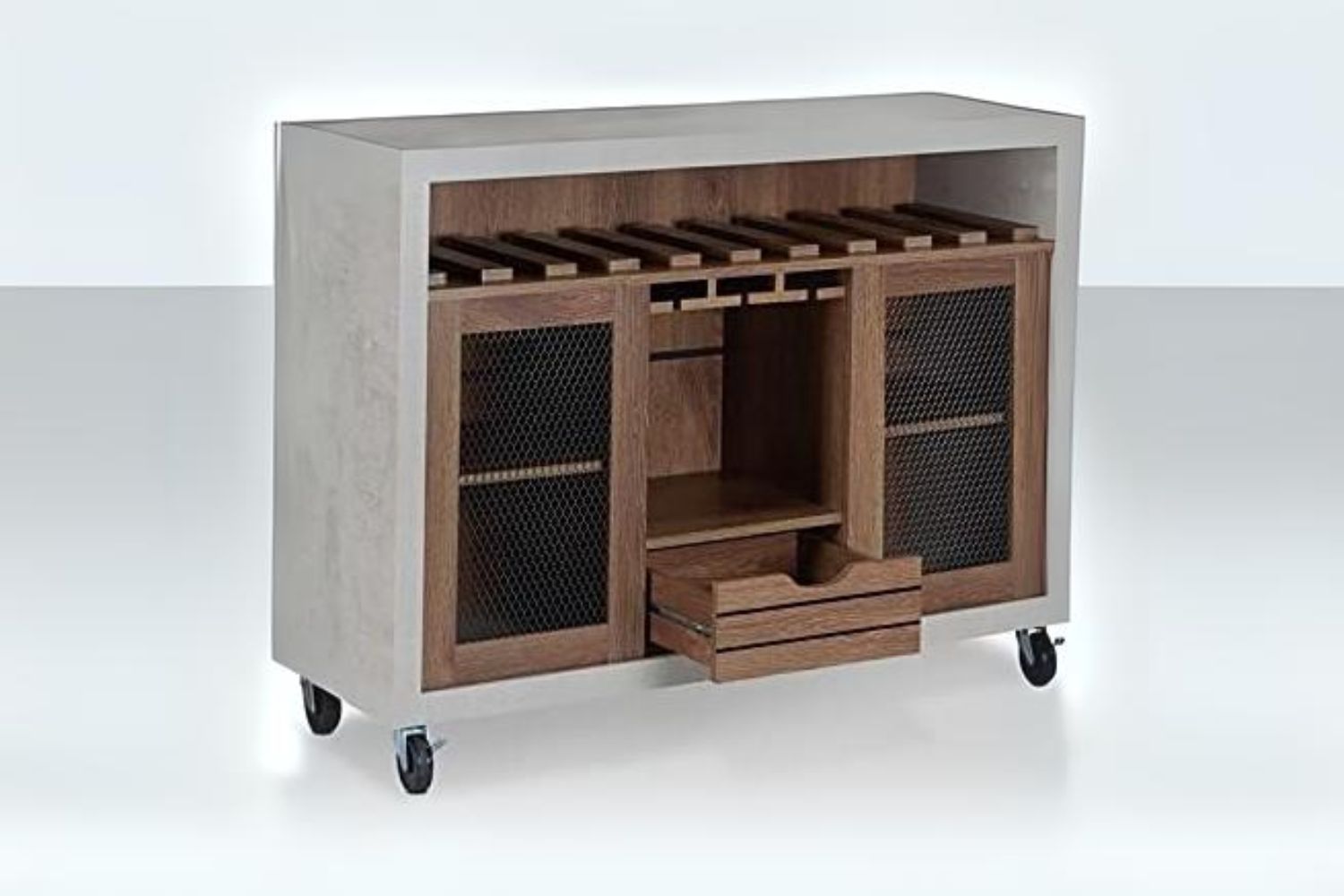 Loomie 71'' Corner Wine Bar Cabinet with LED Lights,5-Tier ... - Amazon