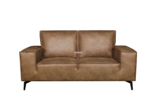 Picture of EASTWOOD Air Leather Sofa Range (Brown) - 2 Seater (Loveseat)