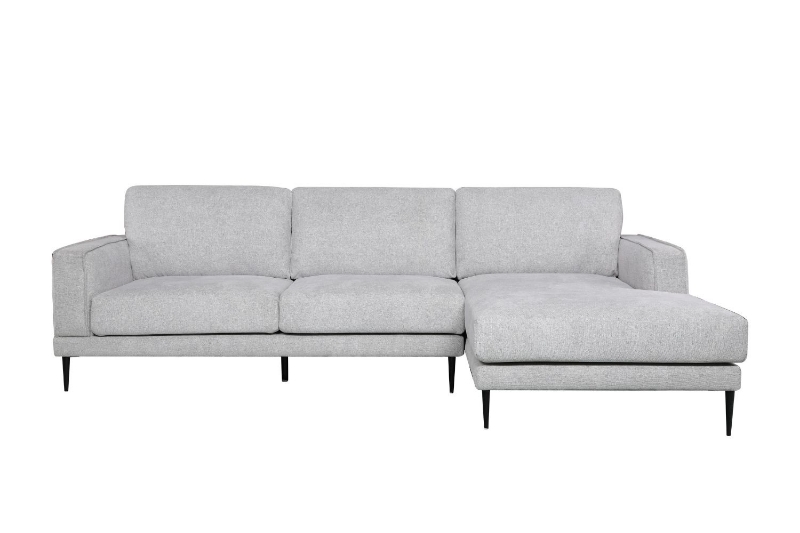 Picture of  LONG ISLAND Sectional Fabric Sofa (Light Grey) - Chaise Facing Right