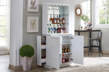 Picture of GRAMER Home Bar Buffet & Hutch (White)