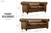 Picture of WILLIFORD 100% Genuine Leather Chesterfield Sofa Range (Tobacco)