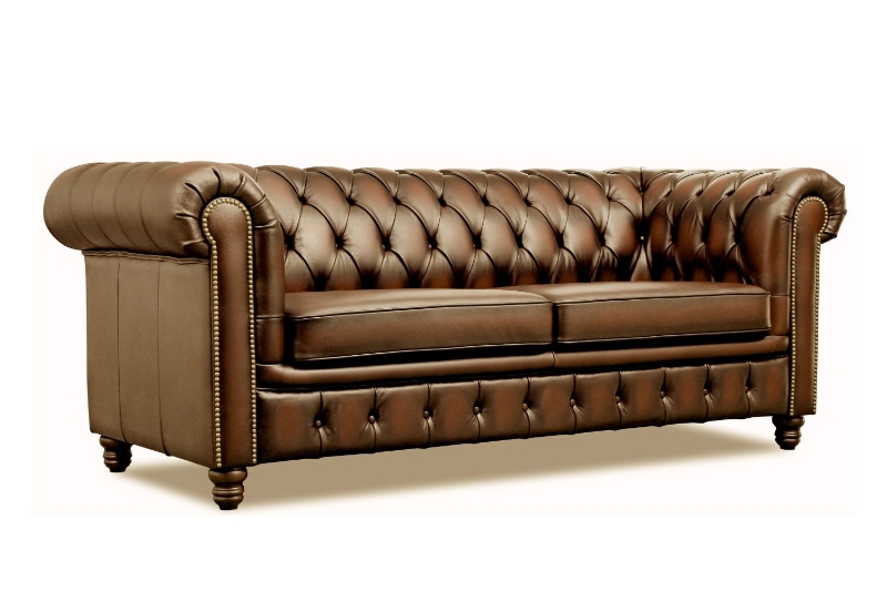 Picture of WILLIFORD 100% Genuine Leather Chesterfield Sofa Range (Tobacco) - Sofa