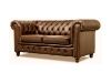 Picture of WILLIFORD 100% Genuine Leather Chesterfield Sofa Range (Tobacco) - Loveseat + Sofa Set