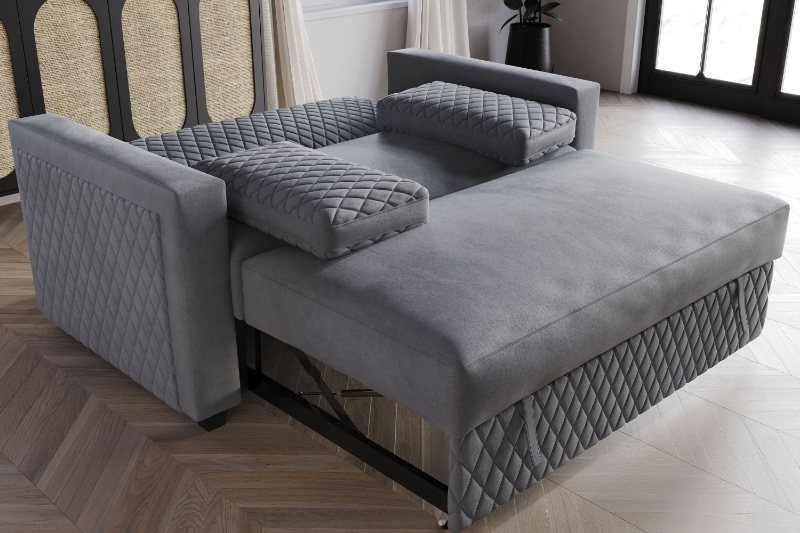 Picture of SONATA 2-Seater Fabric Pull-Out Sofa Bed with Pillows