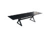 Picture of CAPITOL 70.9"-118" Adjustable & Extendable Dining Table with Metal Black Legs (Black)