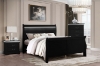 Picture of LOUIS Hevea Wood with LED Lighting Bedroom Combo Set in Queen Size (Black) - 3PC Combo