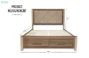 Picture of MERMAID Upholstered Bed Frame with Storage in Queen Size