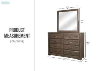 Picture of ARTEMIS 8-Drawer Dresser with Mirror
