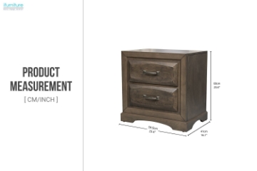 Picture of ARTEMIS 2-Drawer Bedside Table