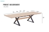 Picture of CAPITOL 71"-118" Adjustable & Extendable Dining Table with Metal Black Legs (Natural)