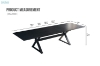 Picture of CAPITOL 70.9"-118" Adjustable & Extendable Dining Table with Metal Black Legs (Black)