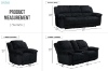 Picture of SELINNA Corduroy Manual Reclining Sofa Range (Black)