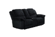 Picture of SELINNA Corduroy Manual Reclining Sofa Range (Black) - Loveseat with Cup Holders and Storage (2RRC) 