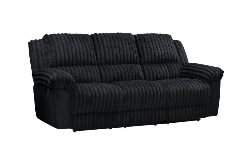 Picture of SELINNA Corduroy Manual Reclining Sofa Range (Black) - Sofa (3RR)