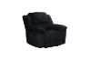 Picture of SELINNA Corduroy Manual Reclining Sofa Range (Black) - Armchair + Loveseat + Sofa Set