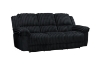 Picture of SELINNA Corduroy Manual Reclining Sofa Range (Black) - Armchair + Loveseat + Sofa Set