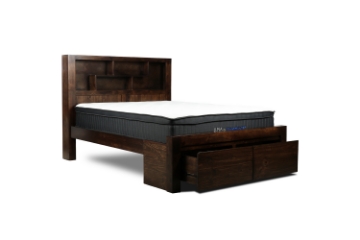 Picture of MALAGA Storage Bed Frame In Queen Size (Walnut)