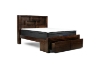 Picture of MALAGA 3PC Storage Bedroom Combo Set in Queen Size (Walnut)