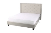 Picture of ELY Linen Upholstered Bed Frame in Queen/Eastern King Size (Beige/Light Color)