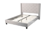 Picture of ELY Linen Upholstered Bed Frame in Queen/Eastern King Size (Beige/Light Color)