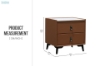 Picture of CUBA 2-Drawer Bedside Table (Brown)