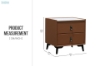 Picture of CUBA 2-Drawer Nightstand (Brown)