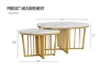 Picture of MONTROSE Marble Top Coffee/Side Table (Golden Frame)