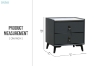 Picture of CUBA 2-Drawer Bedside Table (Dark grey)