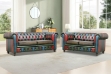 Picture of WILLIFORD 100% Genuine Leather Chesterfield Patchwork Sofa Range (Multicolor)