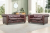 Picture of WILLIFORD 100% Genuine Leather Chesterfield Sofa Range (Maroon)