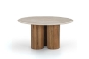 Picture of BLIX D27" Mango Wood Round Coffee Table with Marble Top