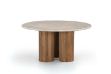 Picture of BLIX D27" Mango Wood Round Coffee Table with Marble Top