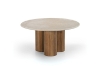 Picture of BLIX D27" Mango Wood Round Coffee Table with Marble Top