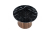 Picture of HUBIE D23.5" Mango Wood Round Side Table With Marble Top