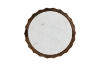 Picture of KASIA D17.5" Mango Wood Round Side Table with Marble Top