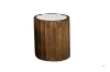 Picture of KASIA D17.5" Mango Wood Round Side Table with Marble Top