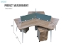 Picture of FOCUS Office System 3-Seater Triangle Desks