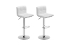 Picture of AKALI Adjustable Swivel Gas Lift Bar Stool (White) - 2 Stools in 1 Carton