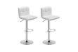 Picture of AKALI Adjustable Swivel Gas Lift Bar Stool (White) - 2 Stools in 1 Carton