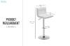 Picture of AKALI Adjustable Swivel Gas Lift Bar Stool (White)