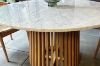 Picture of ALLEY D51" Solid Acacia Wood Round Dining Table with Marble Top